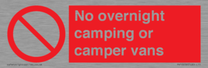 No overnight camping or camper vans